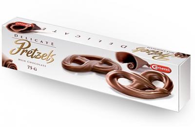 Шоколад Carletti chocolate milk pretzels 75 грамм